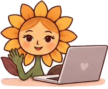 Mih acenando em frente ao computador